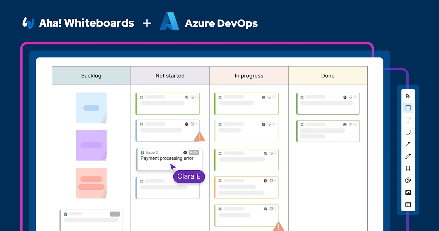 New Aha! Whiteboards + Azure DevOps integration