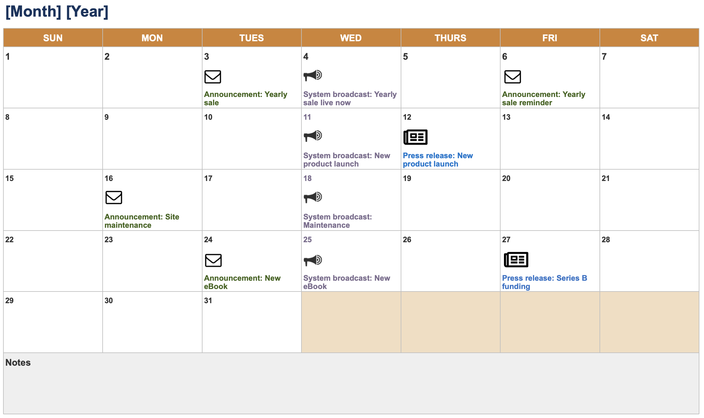 7 Marketing Calendar Templates [Free Downloads] | Aha! Software