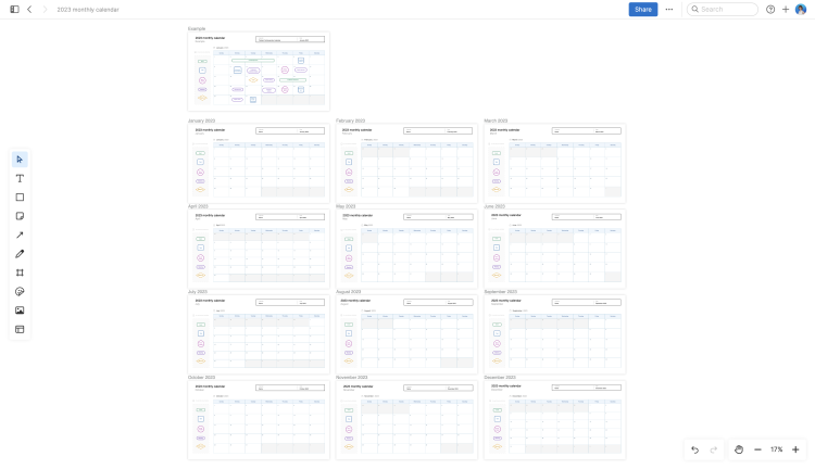 2023 monthly calendar  large