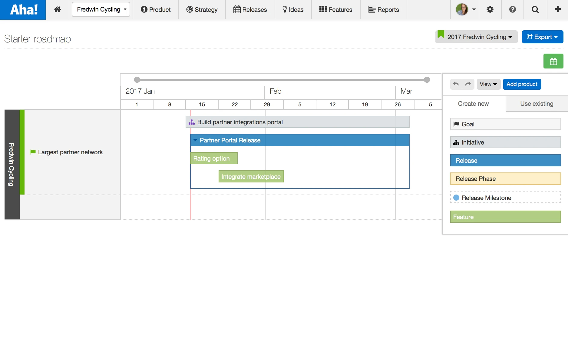 Blog - Just Launched! — Aha! Starter Product Roadmap - inline image