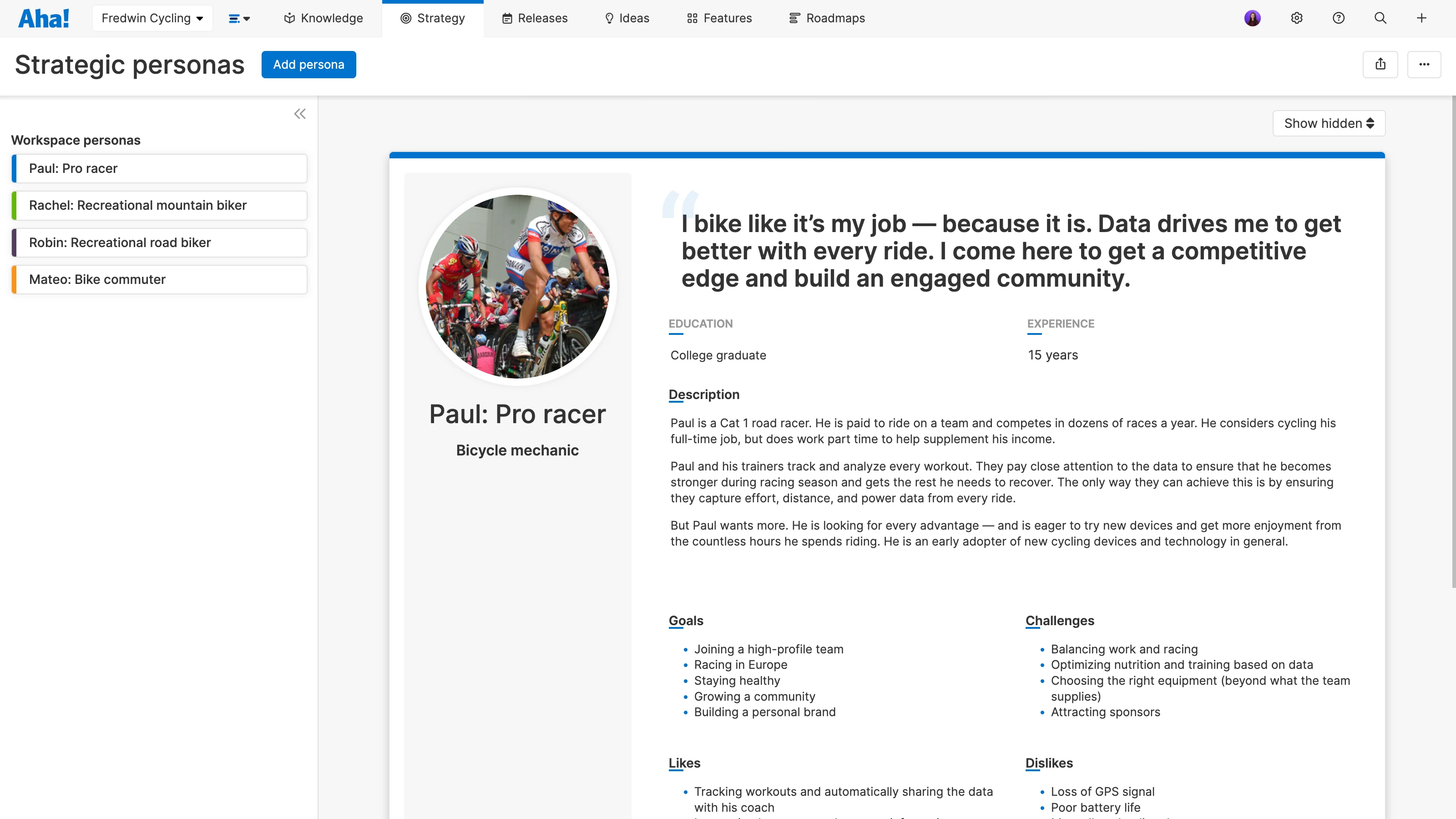 Related use case image - Create personas