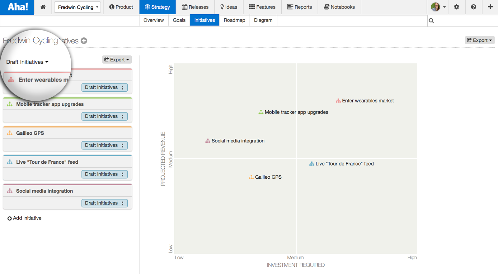 Blog - Just Launched! — Chart Your Strategic Goals and Initiatives by Status - inline image