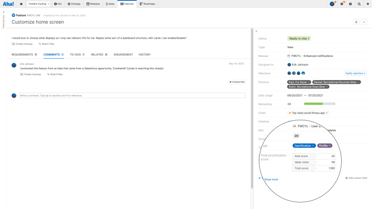 Custom worksheet calculating custom score