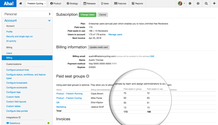 Blog - Just Launched! — Manage Your Aha! Licenses Across Teams - inline image