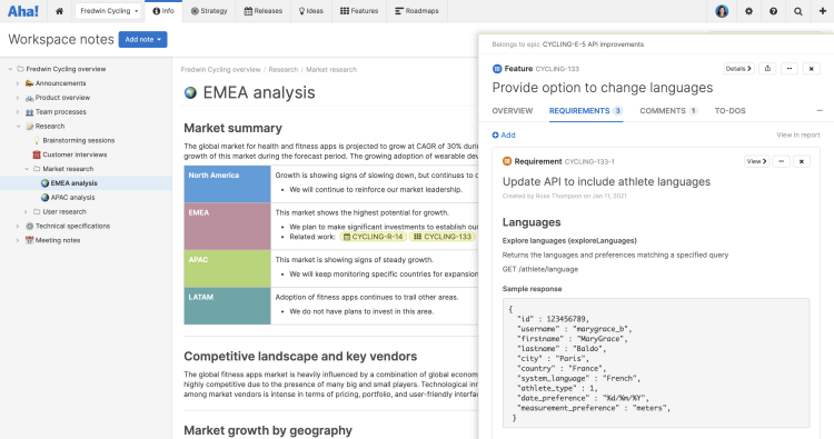 New Formatting Options in the Aha! Text Editor