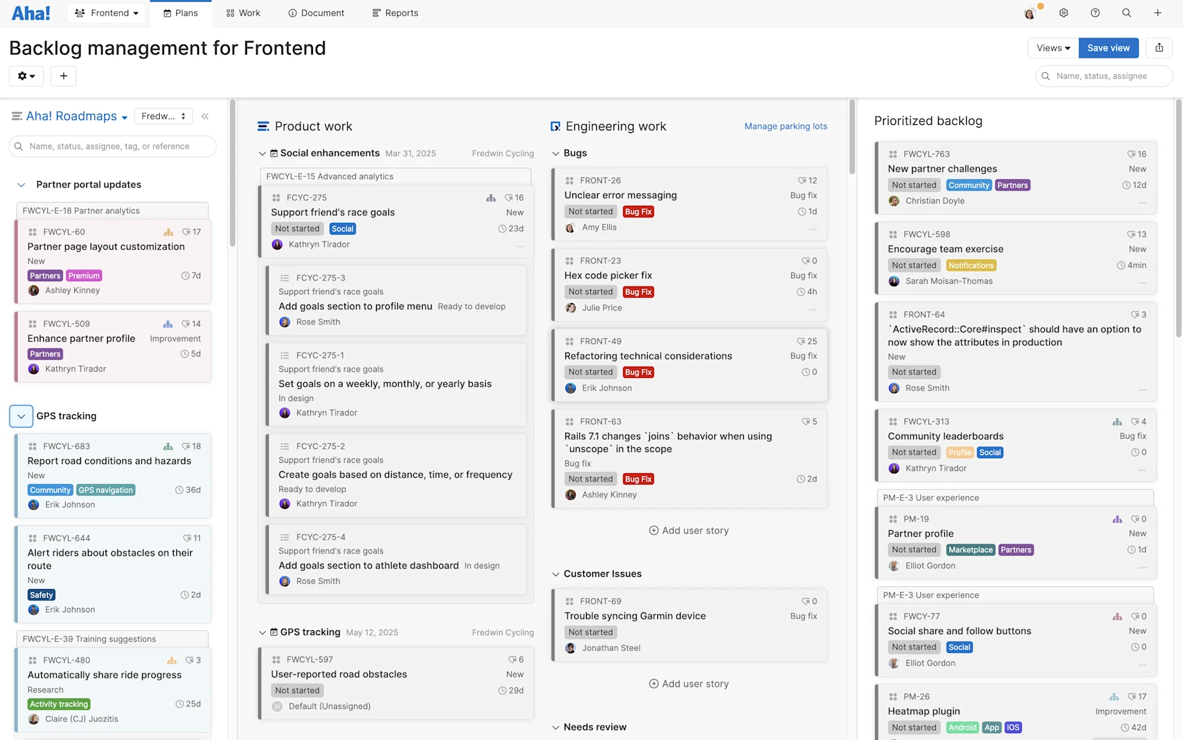 Aha! Develop Backlog Management — Organize Your Work