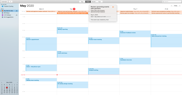 Support - Integrate with Apple Calendar - inline image