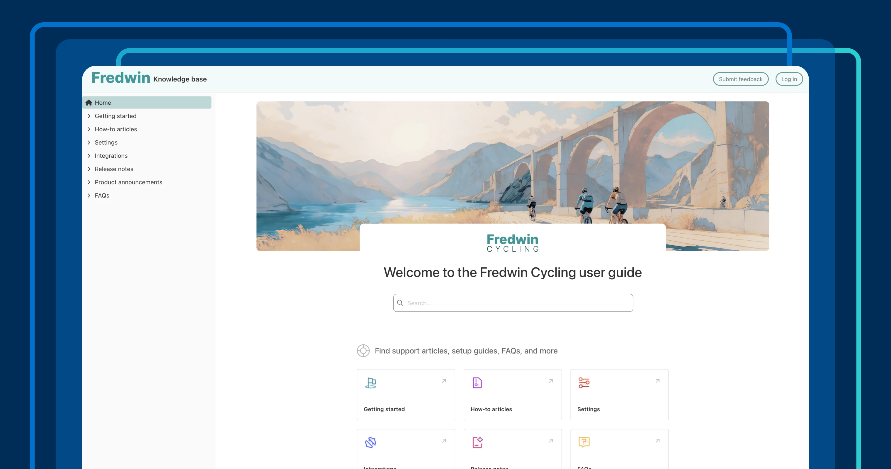 The Fredwin Cycling knowledge base homepage