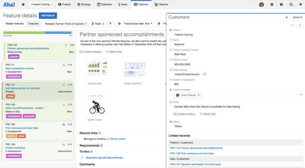 Track critical information in a consistent way with this example table for customers.