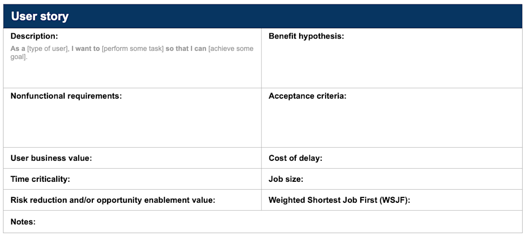 User Story Templates: Options for Agile and Product Teams