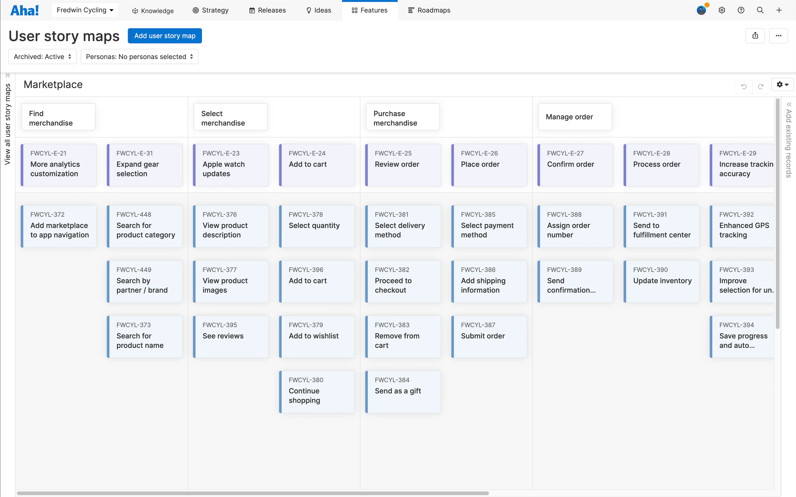 User story map