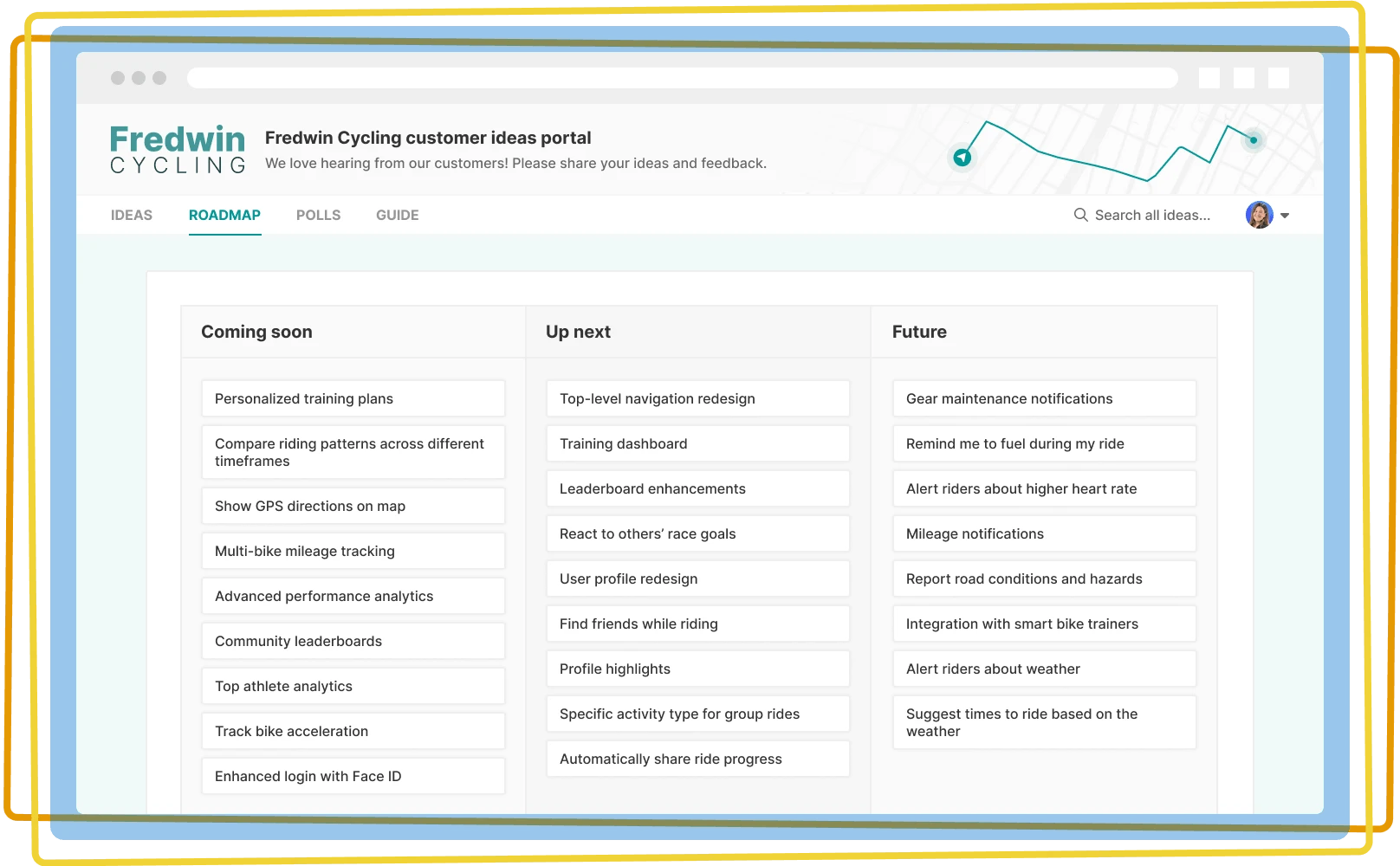 Aha! Roadmaps integration with Aha! Ideas