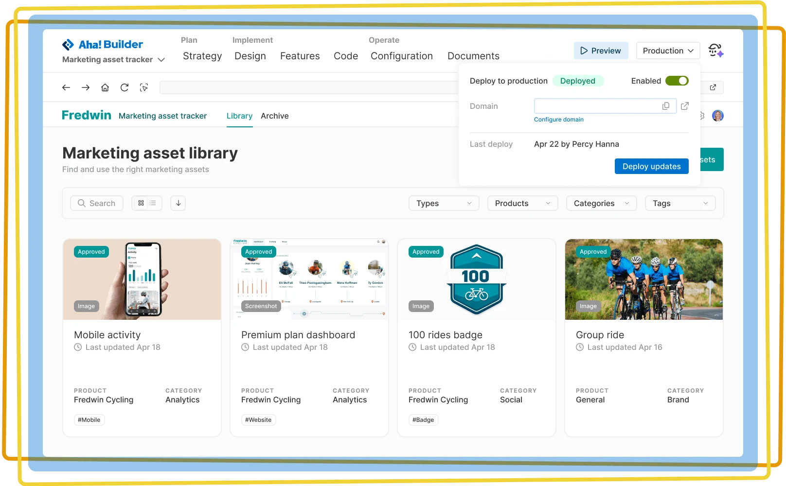 Aha! Builder Production