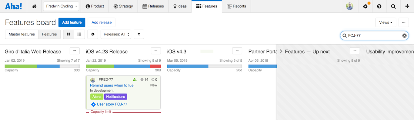 Just Launched! — New Search Bar on the Features Board