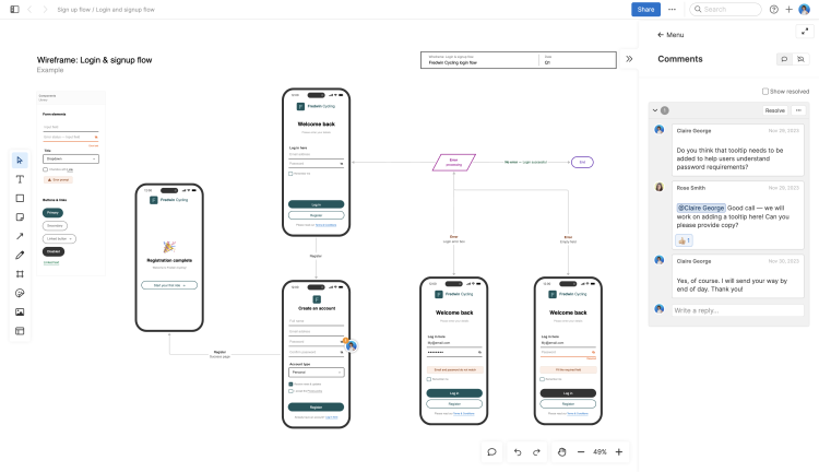 When you move a device component around on a whiteboard, any objects within it will also move. 