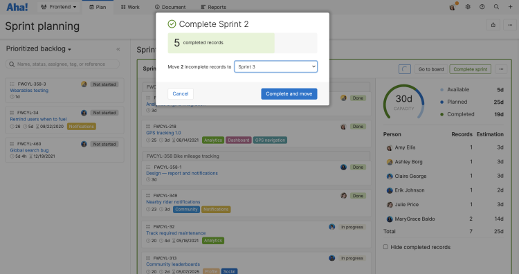 A More Efficient Way To Close Out Sprints With Aha! Develop