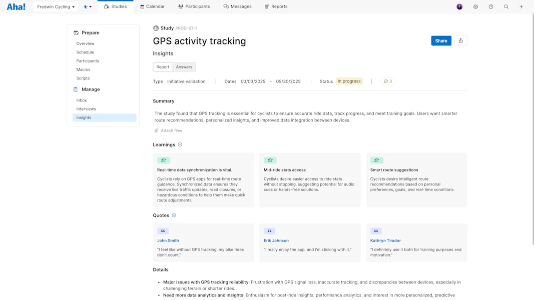 Aha! software use case — Set discovery best practices