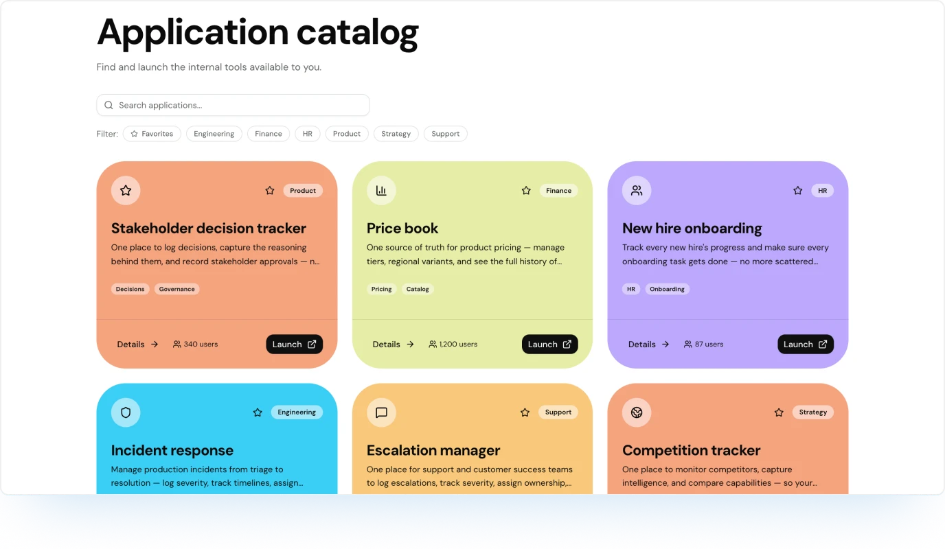 Application catalog hero image