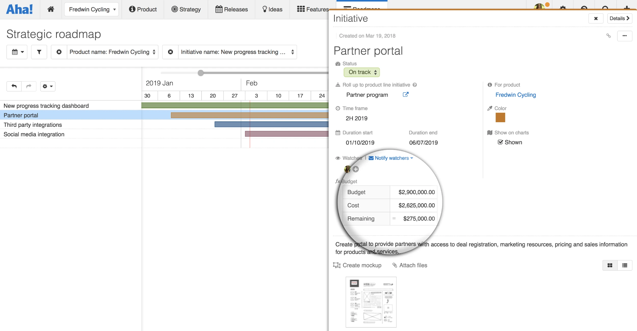 Just Launched! — Set Budgets and Track the ROI of Your Roadmap Investments