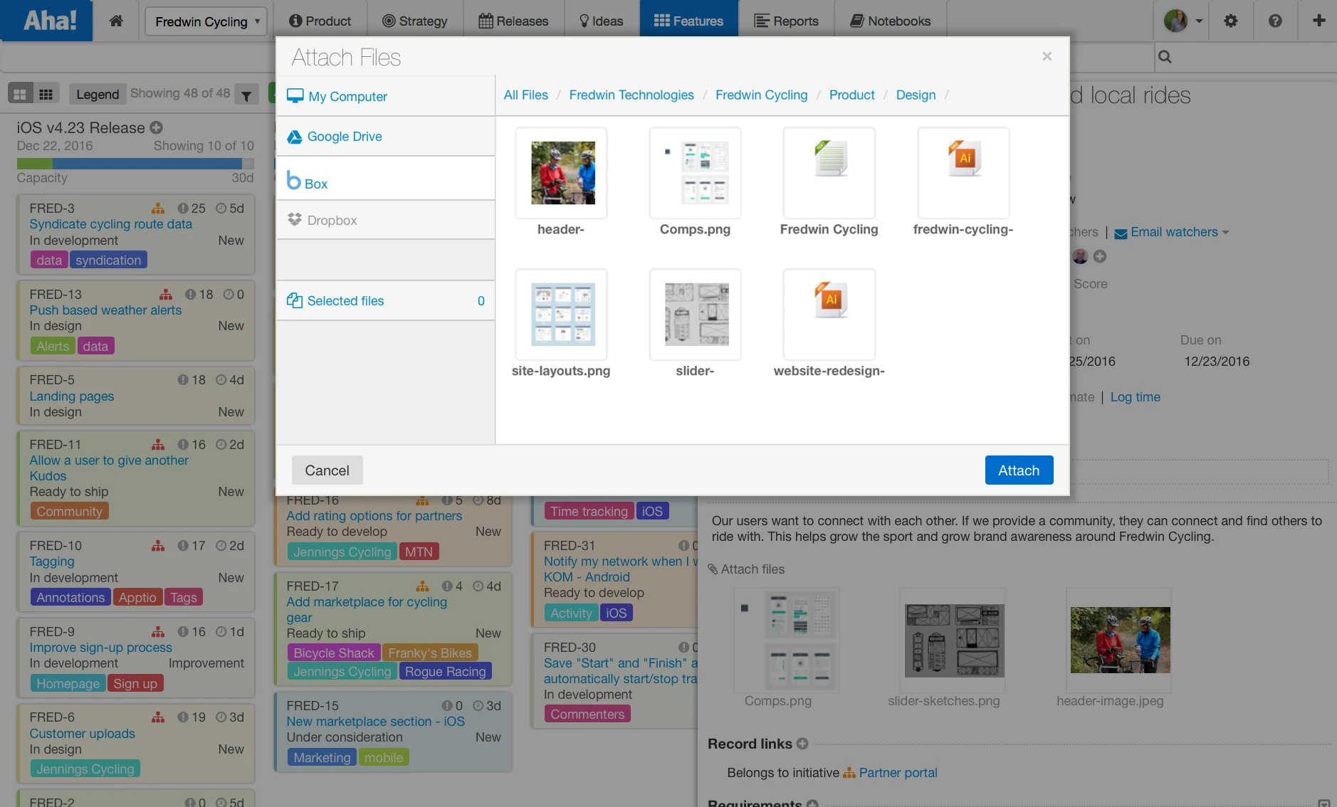 Blog - Just Launched! — Aha! Now Integrated With Box - inline image