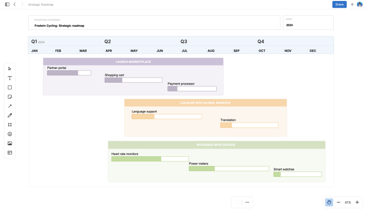 Adjust the timeline component to show a three-month, six-month, or year-long time range — or set a custom date range. 
