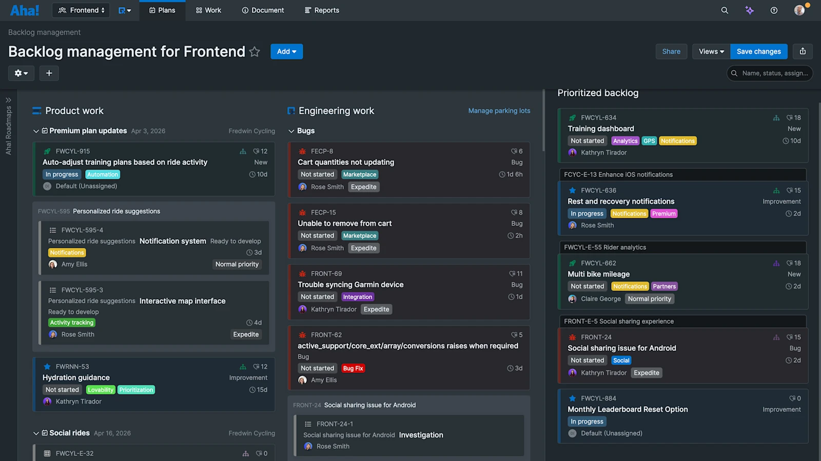 Aha! Develop Streamlined UI — Increase Team Productivity