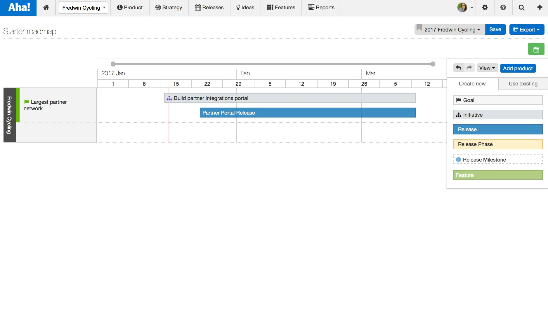 Blog - Just Launched! — Aha! Starter Product Roadmap - inline image