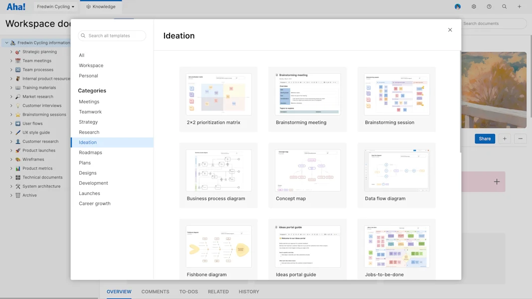 Aha! software use case — Create product documentation