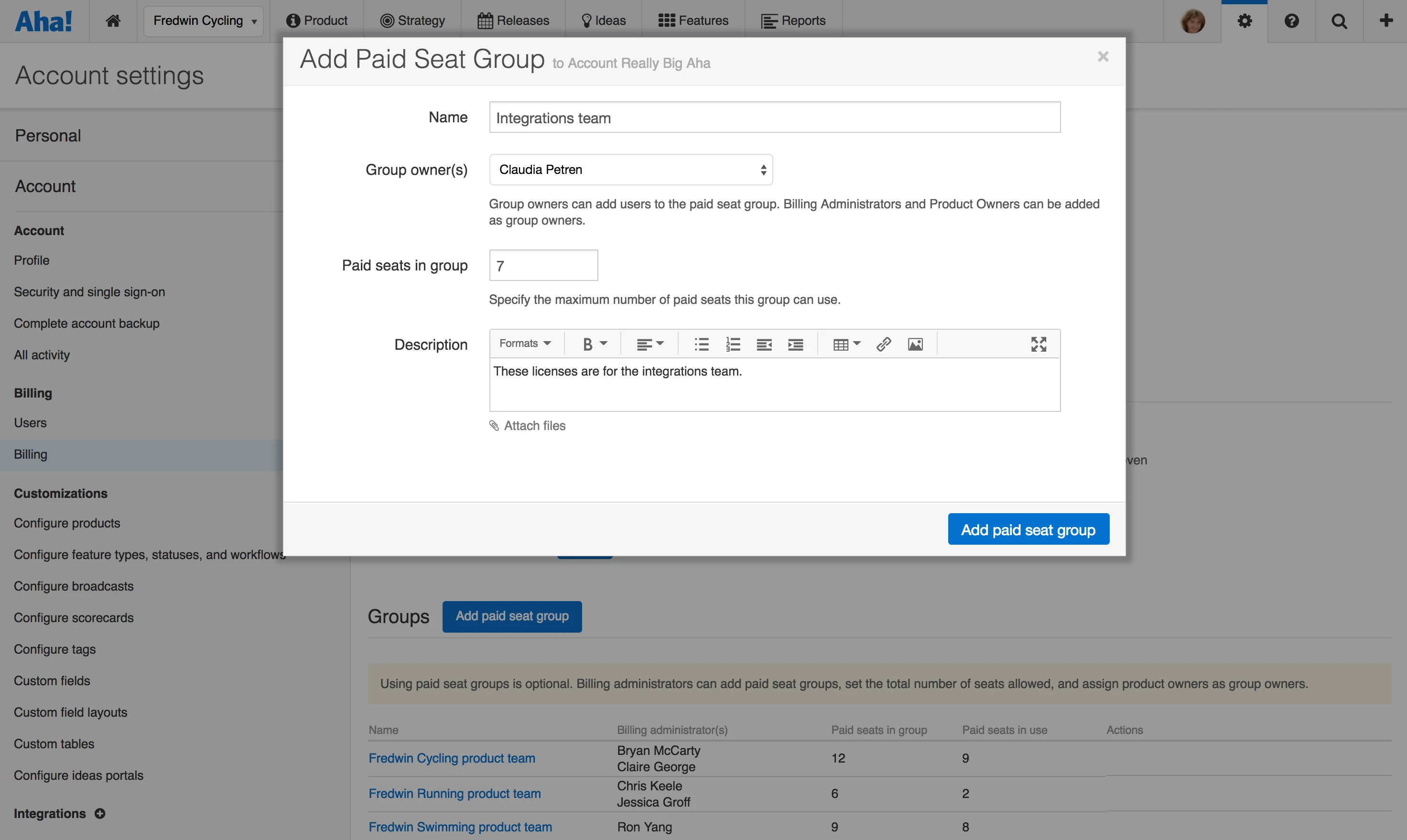 Just Launched! — Product Managers Can Now Assign Seats in Aha! to Their Product Team Members