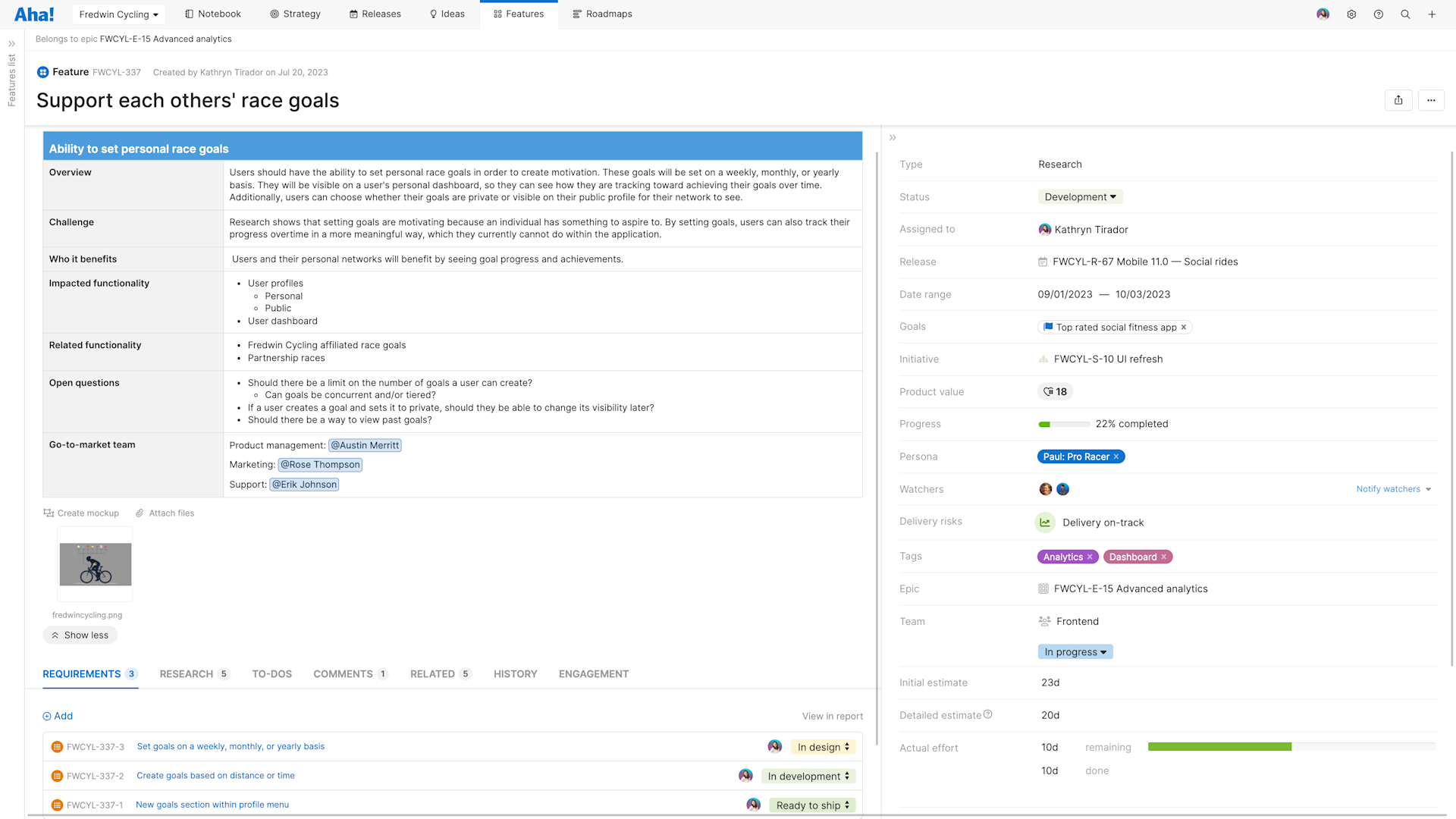 How To Define Product Features (+ Templates You Can Use) | Aha! software