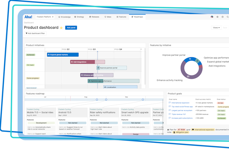 Aha! Roadmaps homepage