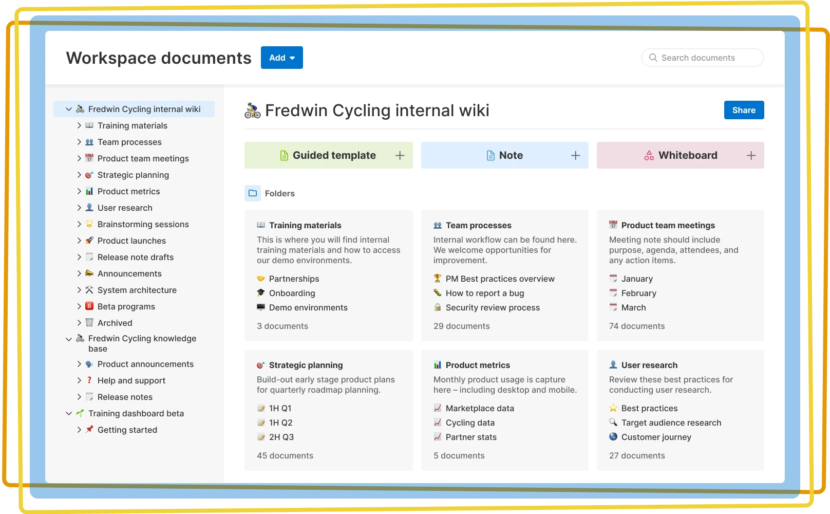 Capture your thoughts with documents