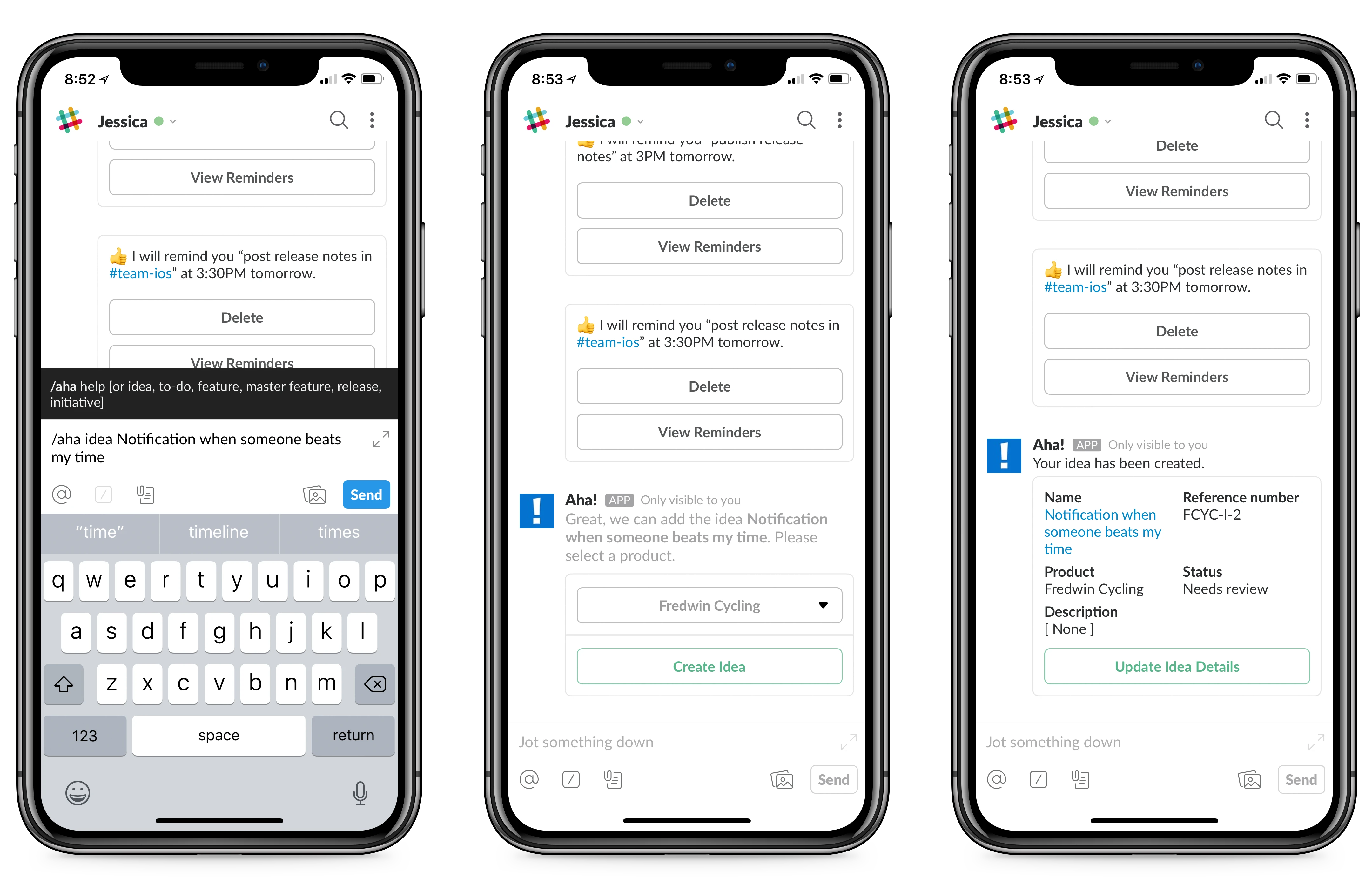 Blog - Just Launched! — New Aha! + Slack Integration for Product Management - inline image