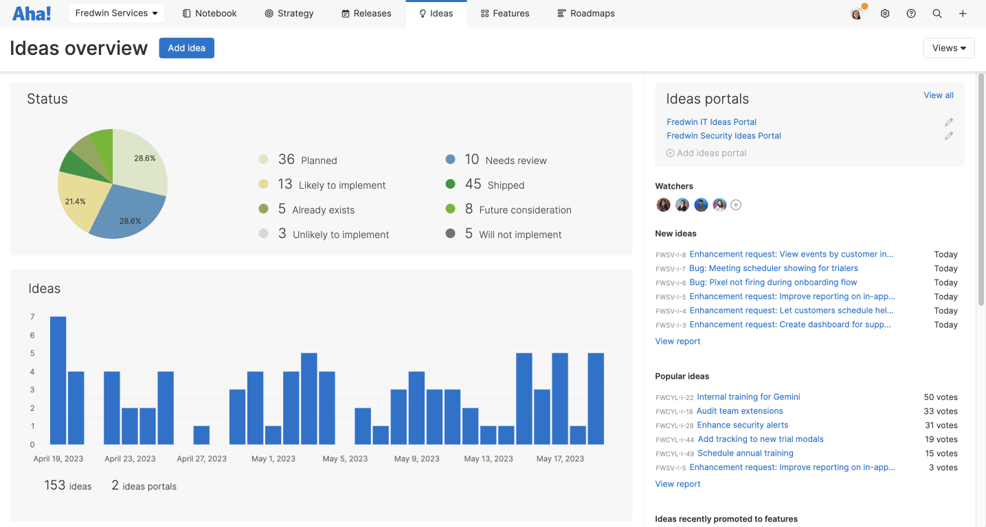 You can customize your team&#x27;s idea workflow in your Aha! account settings.