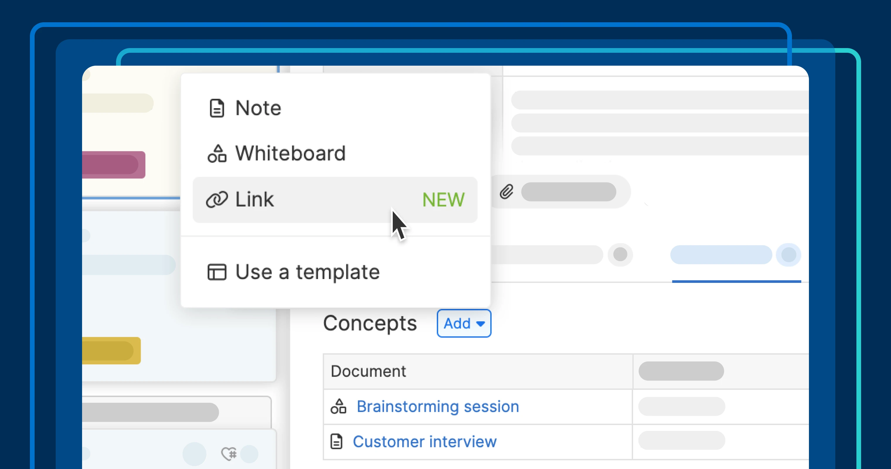 Adding a link to the research tab