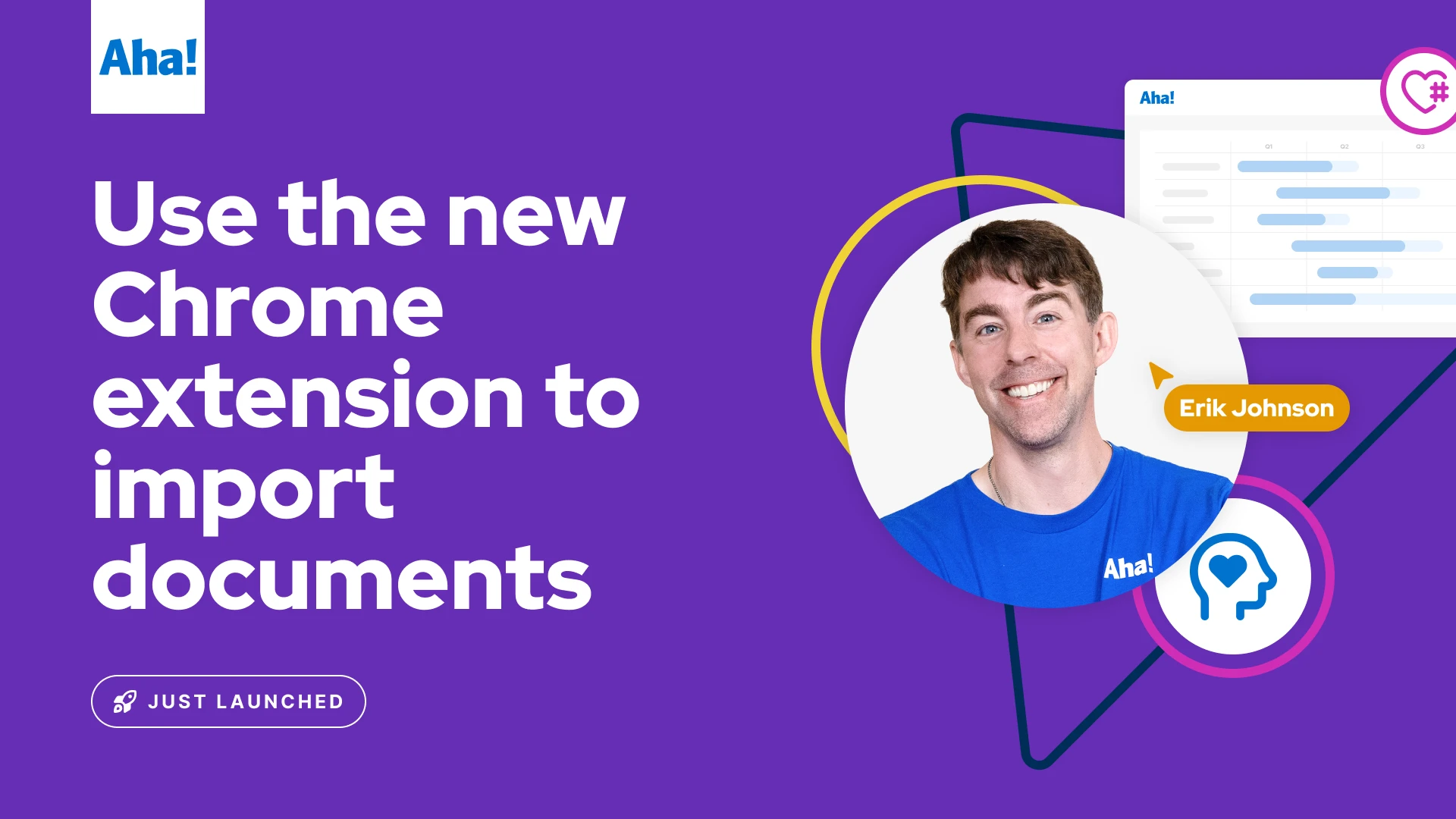 A thumbnail image showing Erik Johnson that says "Use the new Chrome extension to import documents"
