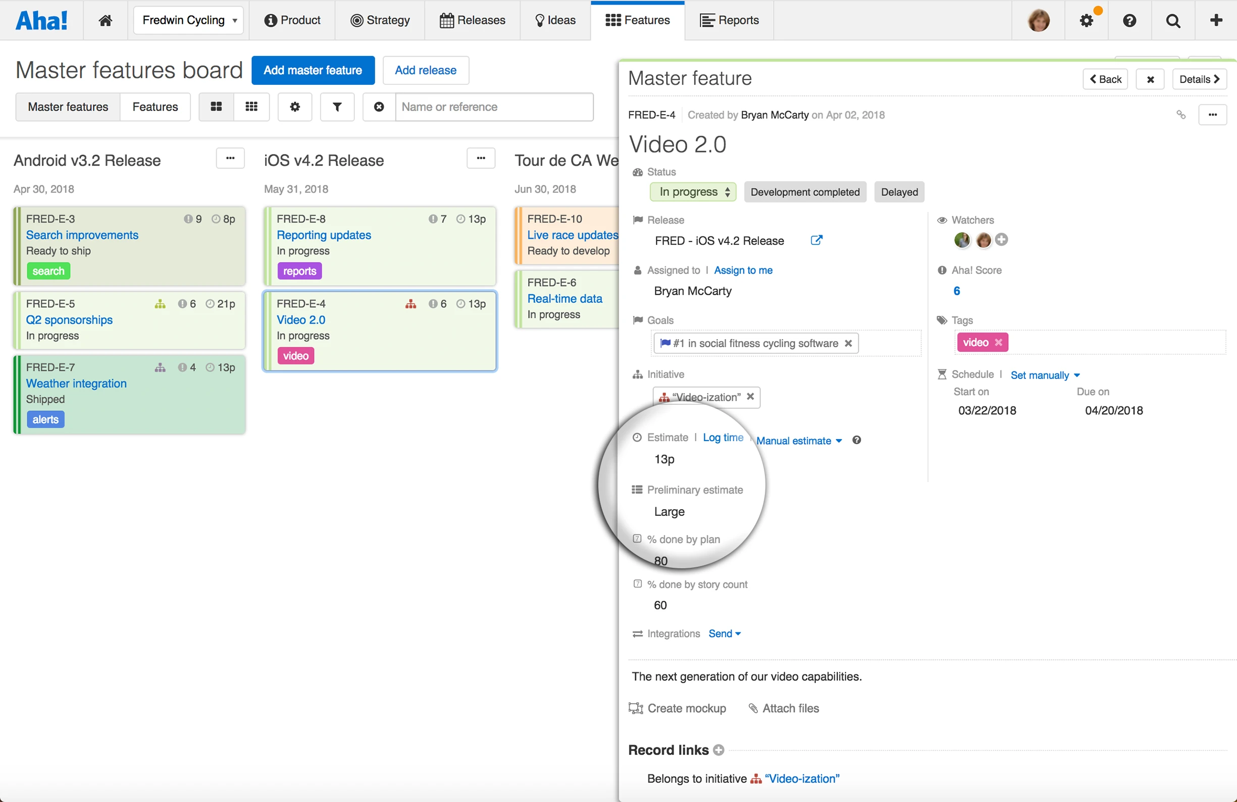 Blog - Just Launched! — Enhanced Rally Integration Syncs Estimates on Epics and User Stories - inline image