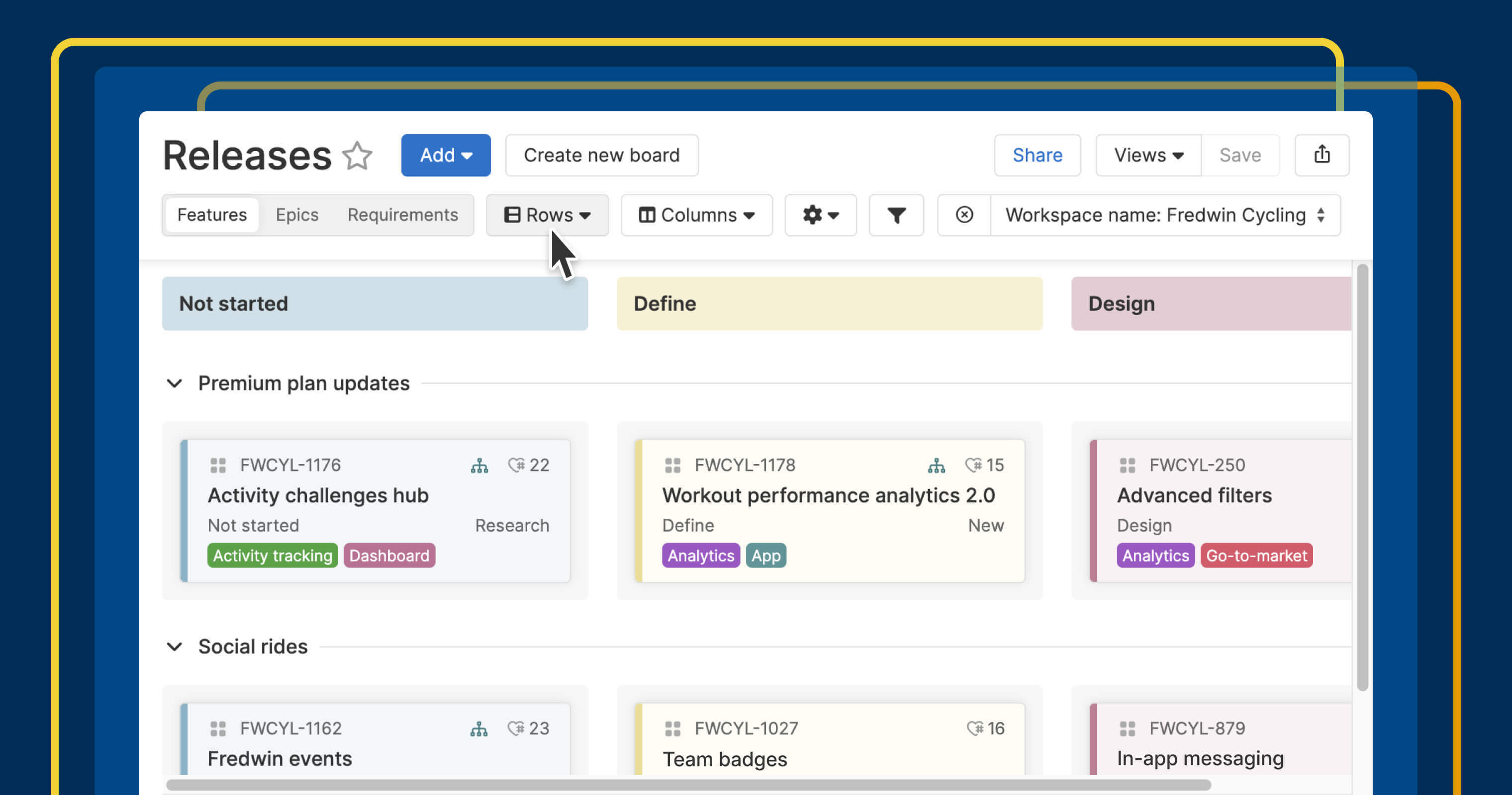 Introducing the updated features board in Aha! Roadmaps