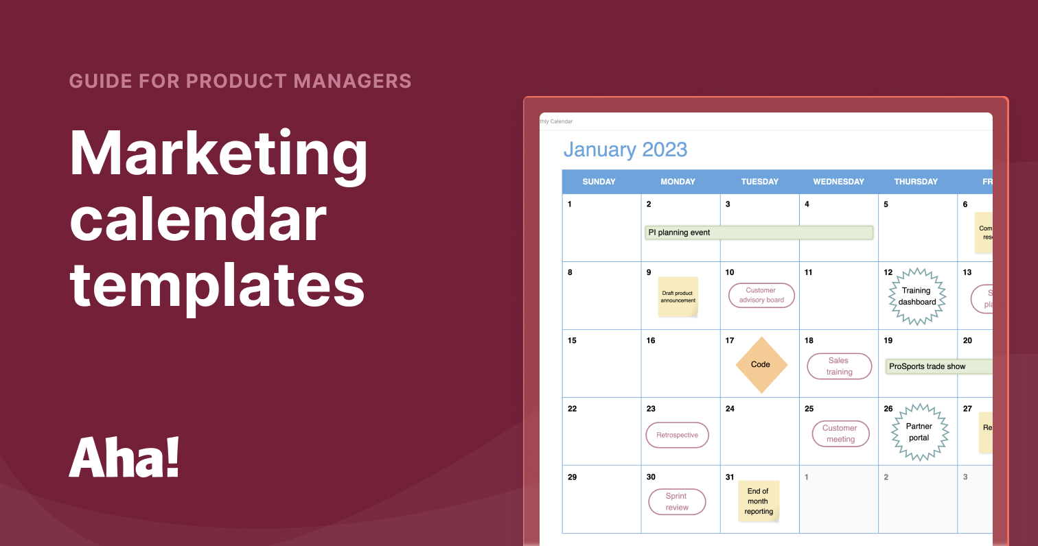 7 Marketing Calendar Templates (Free Downloads) | Aha! software