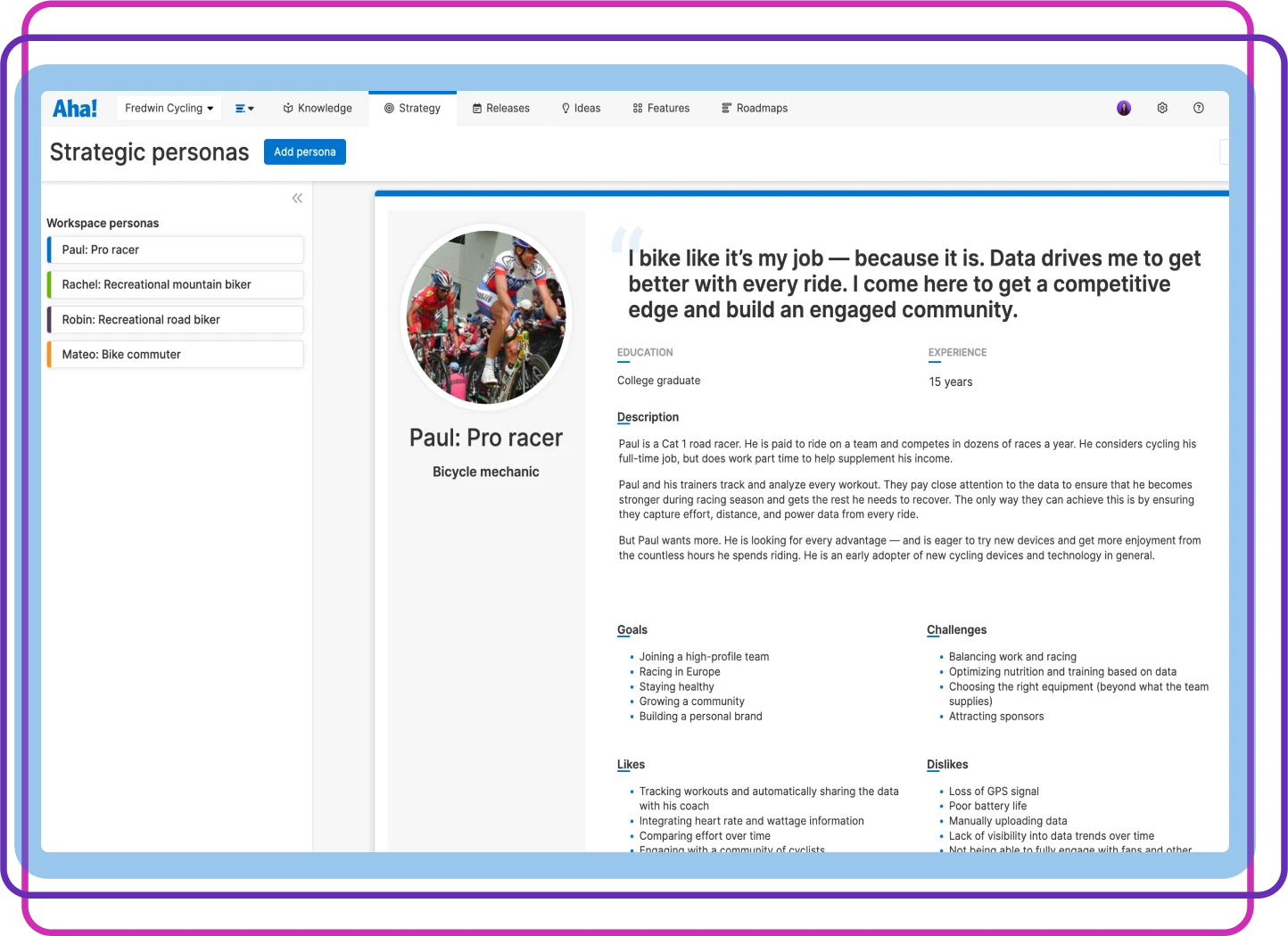 Create detailed profiles