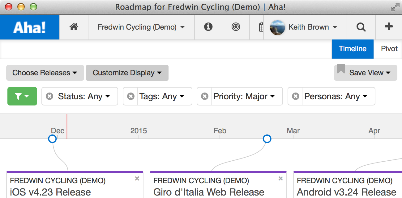 New in Aha — Greater Control Over Roadmap Views