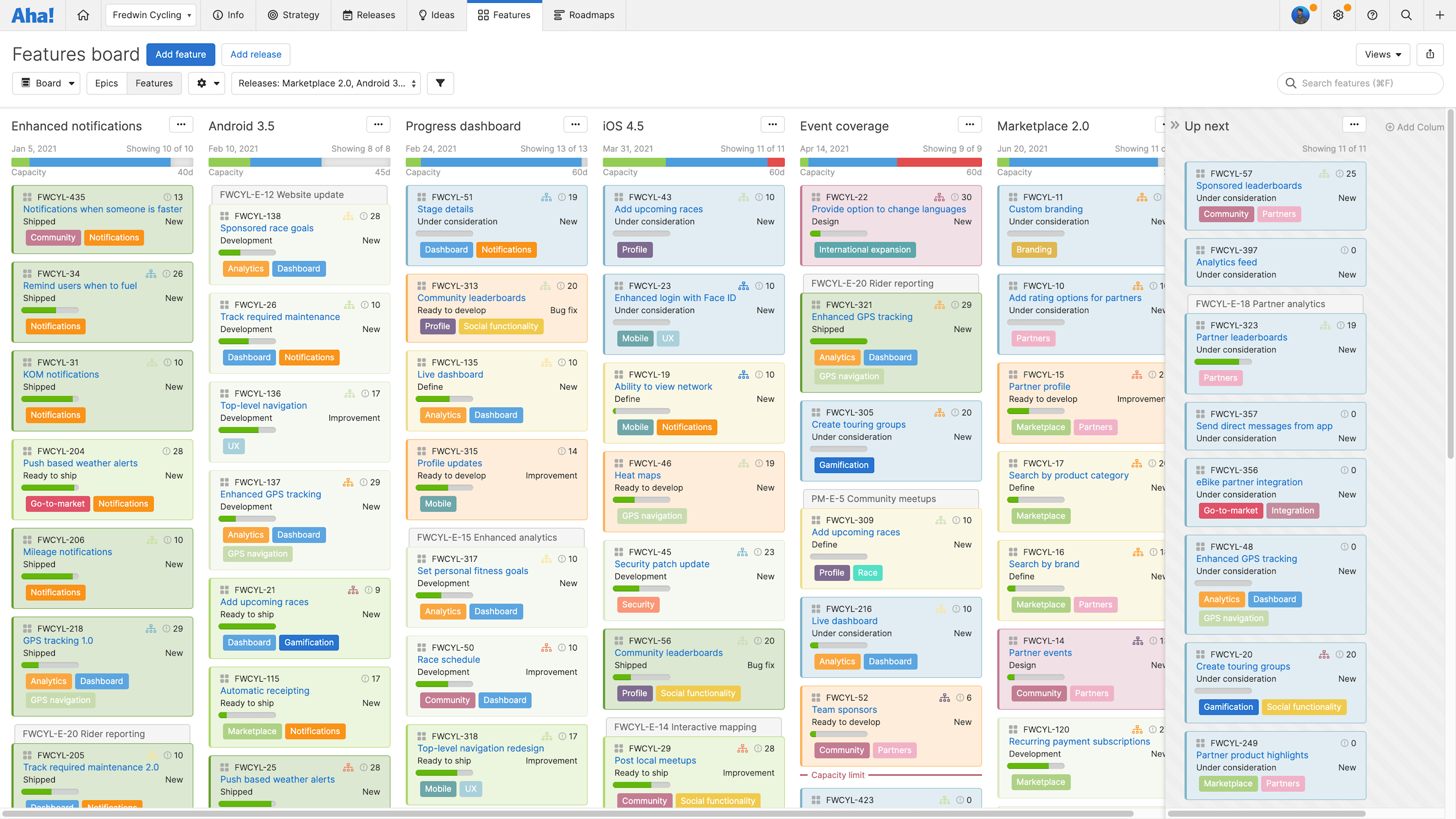 Aha! Roadmaps | Visualize progress on roadmaps | Aha! software