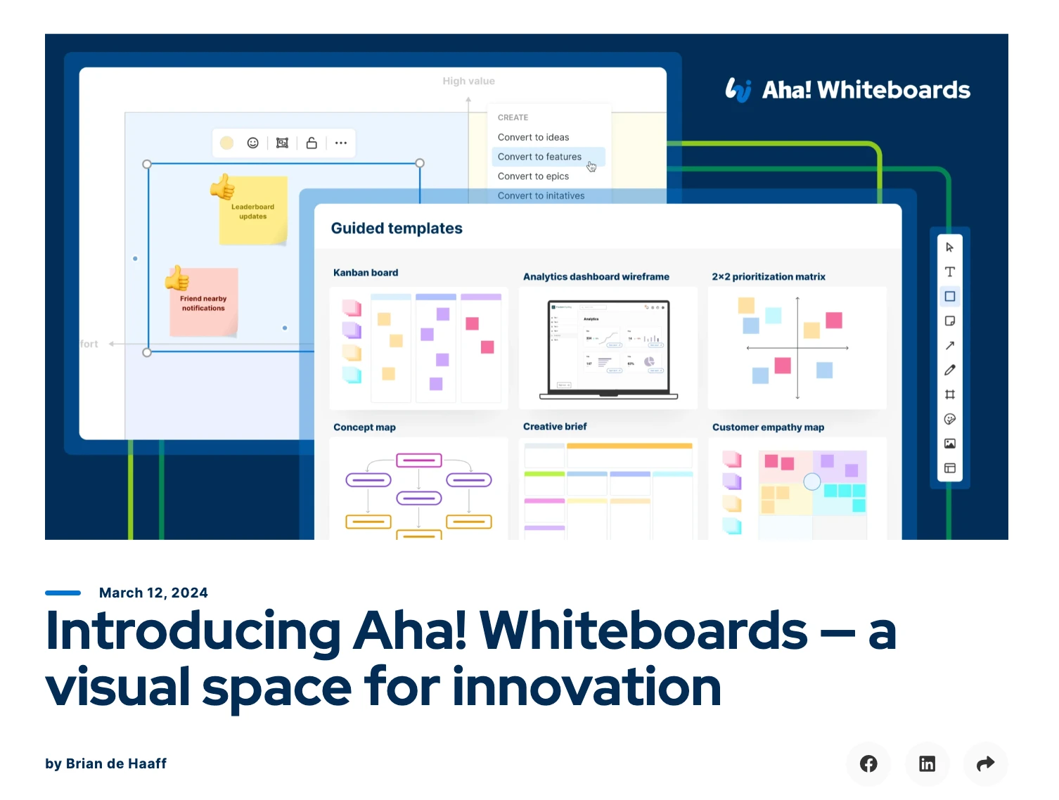 A special release note introducing our customers to two new products: Aha! Whiteboards and Aha! Knowledge