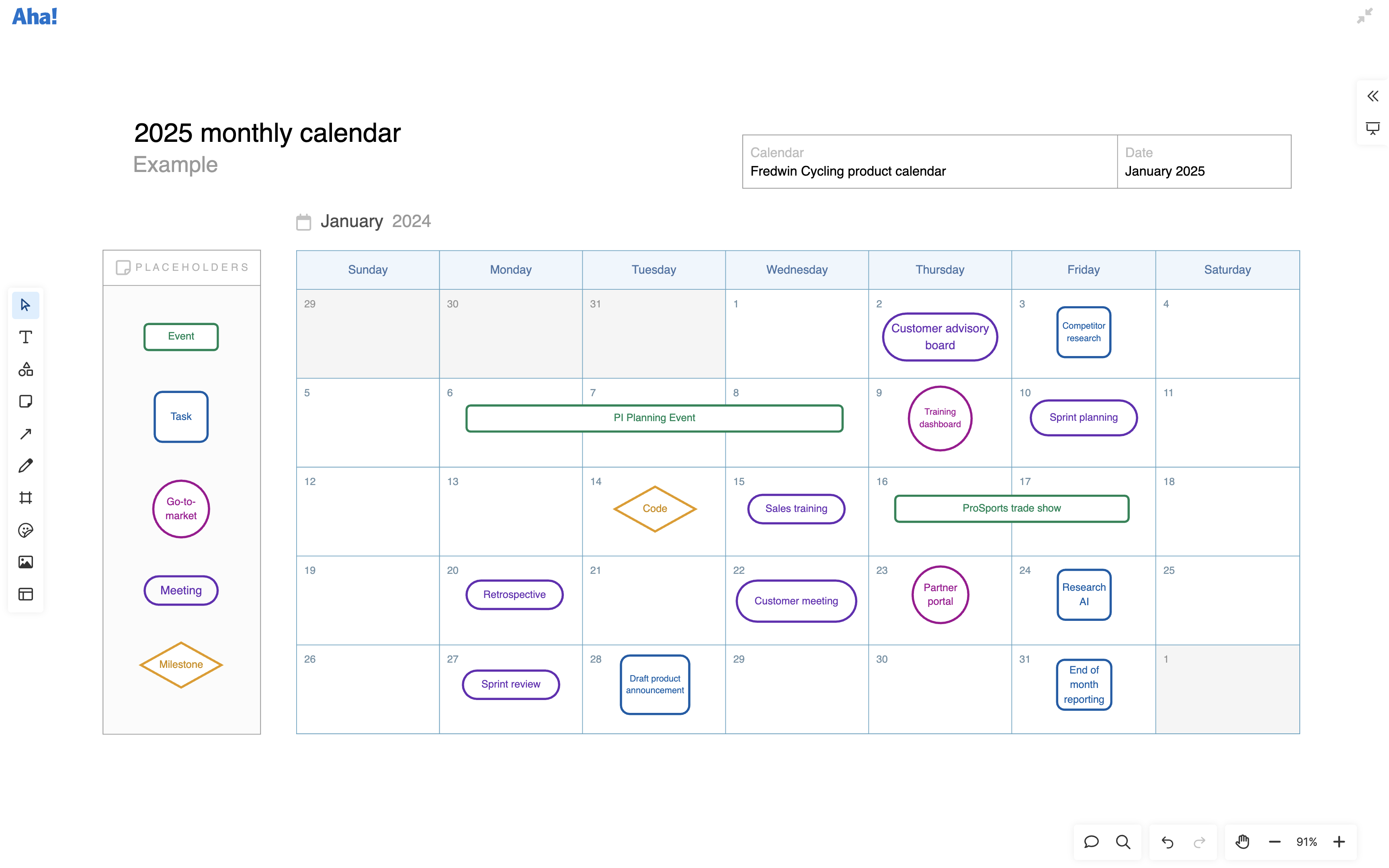 2025 monthly calendar large