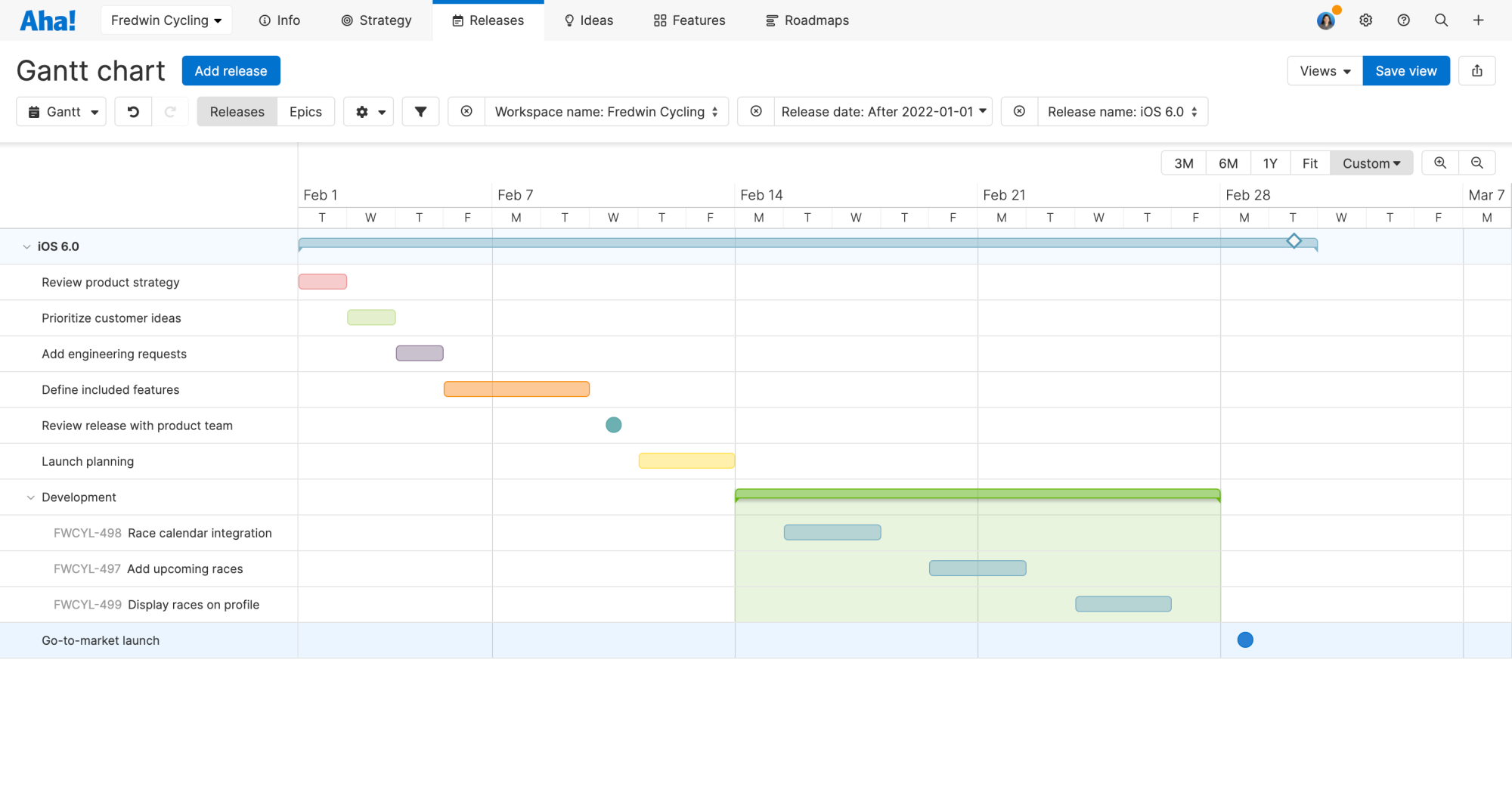 Now if you hide weekends from the Gantt chart you will not inadvertently hide milestones. They will automatically adjust to fall on weekdays when the template is applied.