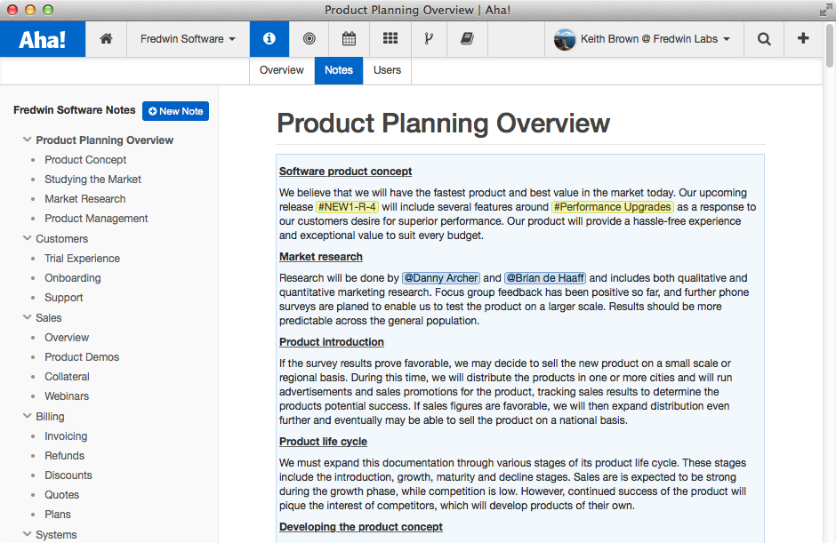 Blog - New Aha! Notes for Better Product Team Collaboration - inline image