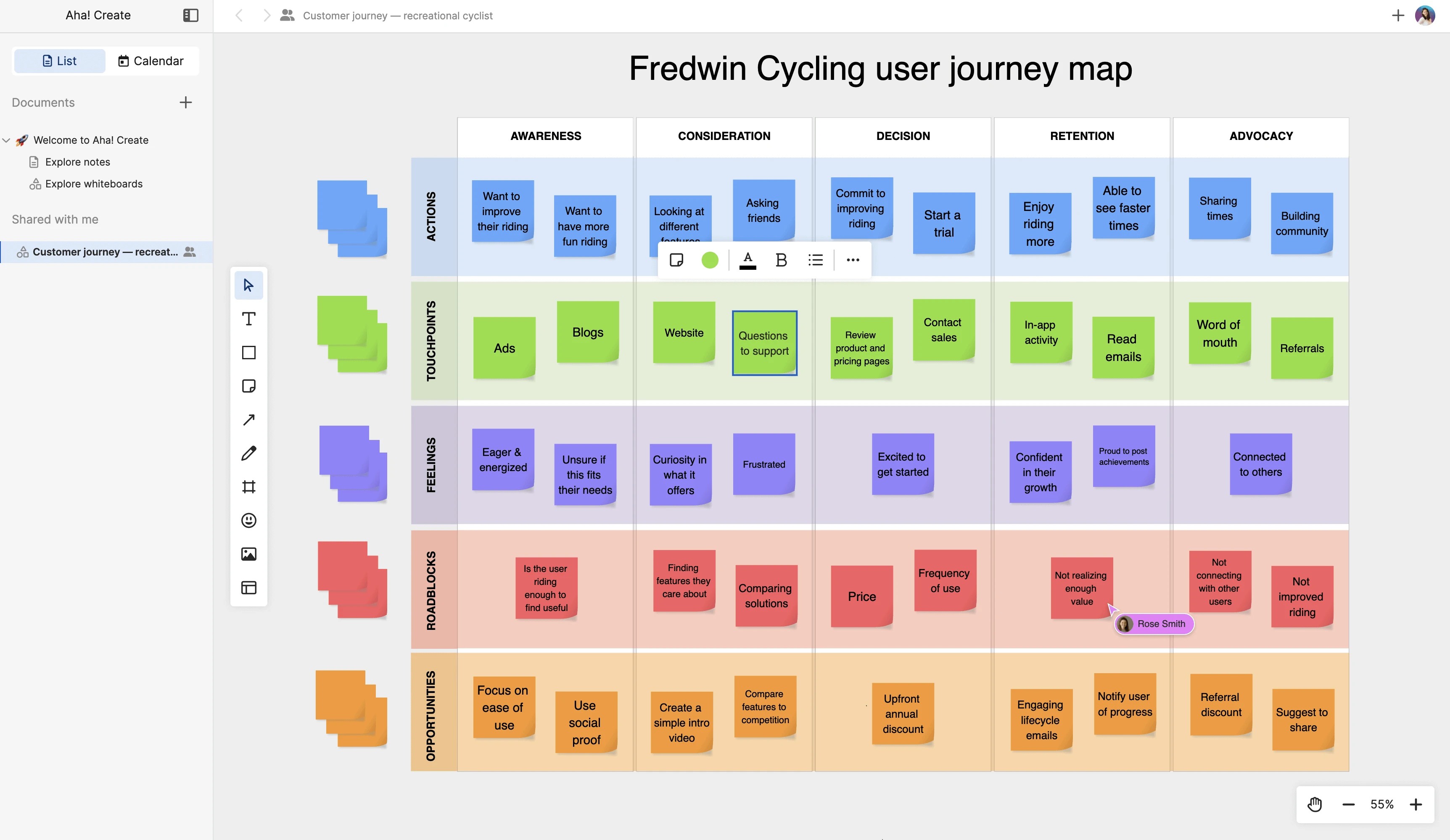 You can always move a personal whiteboard into a workspace to make it accessible to everyone on your immediate team.