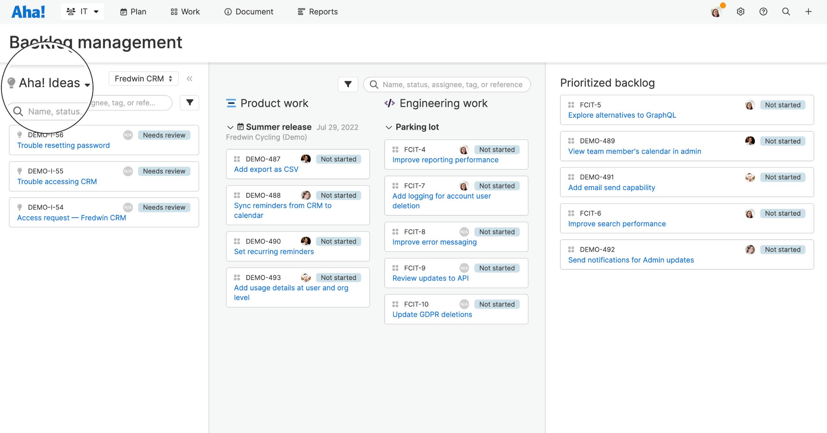 Bring Reported Issues From an Ideas Portal Into Aha! Develop