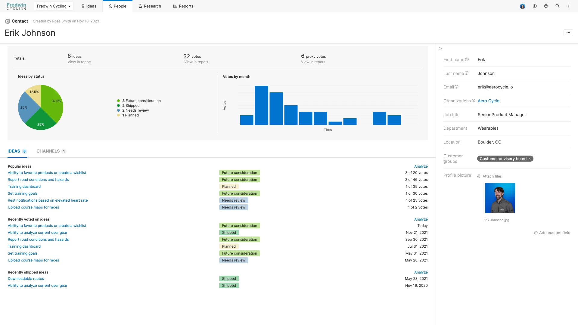 Keep track of customer needs