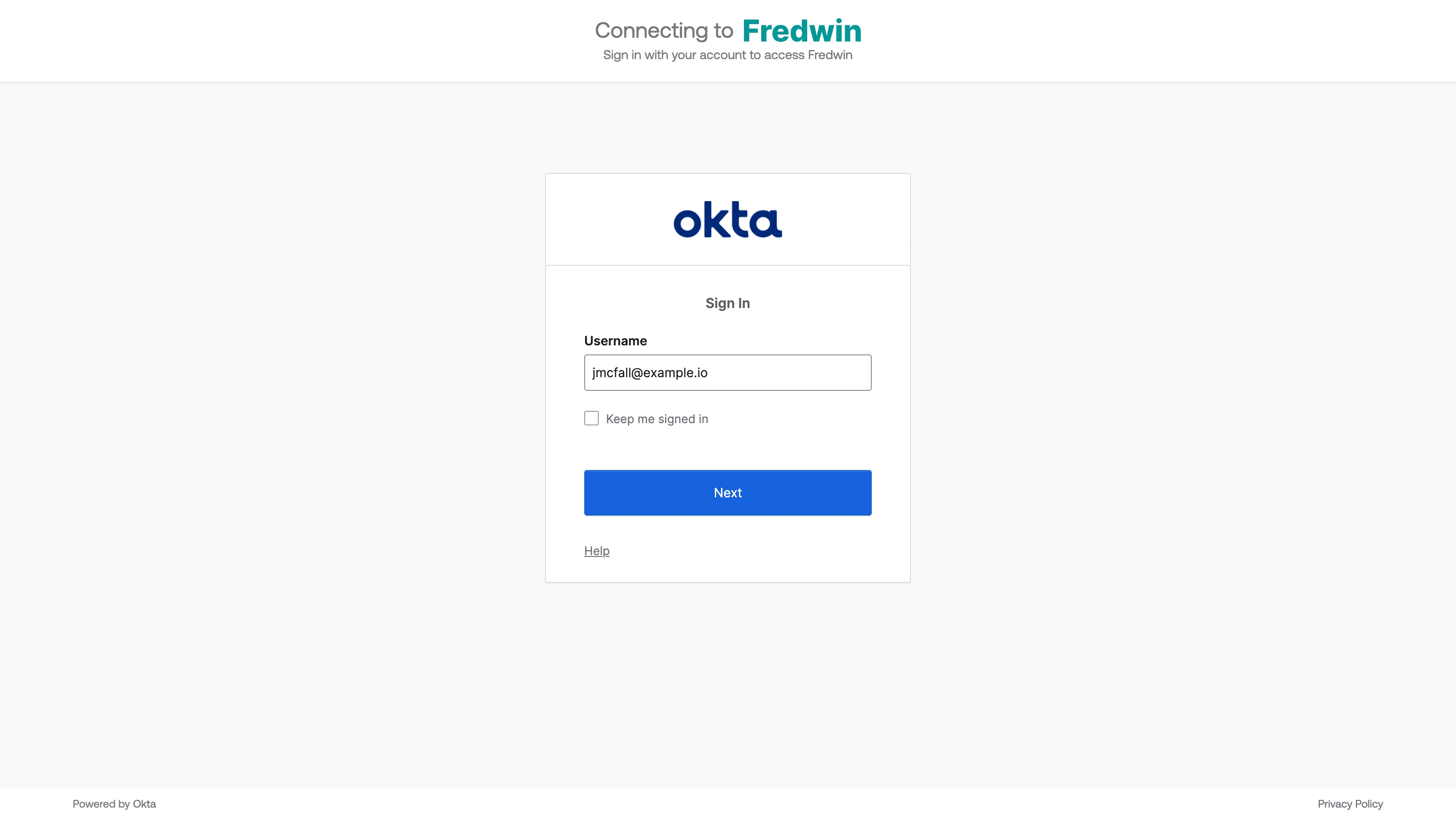 A login page for a knowledge base with an Okta SSO sign-in modal